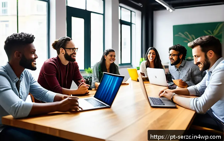 커뮤니티 내 멘토링 및 네트워킹 제공 방법 - A diverse group of entrepreneurs gathered in a modern coworking space, engaged in a lively mentorshi...