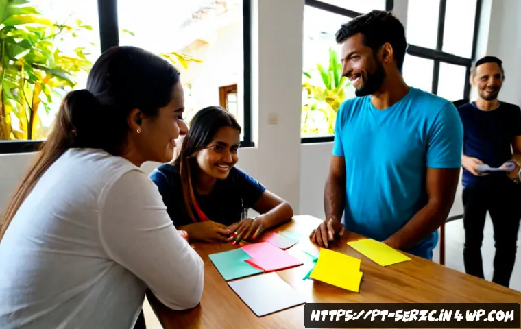 Home 17 커뮤니티 활성화를 위한 콘텐츠 기획 가이드 - Photorealistic community content planning workshop in a bright Brazilian coworking space, diverse Po...