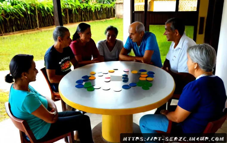Home 17 커뮤니티 내 다양한 의견 반영하는 시스템 구축 - Photorealistic community consultation meeting in a bright Brazilian neighborhood center, diverse adu...